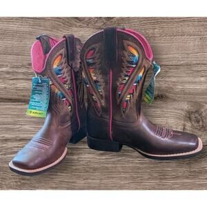 Ariat® Youth Girl's Quickdraw VenTEK Serape Boots Size 12 NEW!